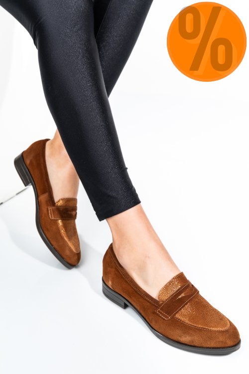 Mocasini maro piele naturala intoarsa 5590505