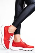 PANTOFI SPORT ROSII PIELE NATURALA 241613NP