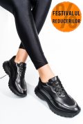PANTOFI SPORT NEGRI PIELE NATURALA 241614NP