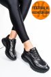 Pantofi sport negri piele naturala 241614np