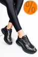 Pantofi sport negri piele naturala 241614np
