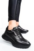 PANTOFI SPORT NEGRI PIELE NATURALA 241614NP