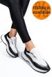 Pantofi sport negru alb piele naturala 241614np