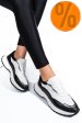 Pantofi sport negru alb piele naturala 241614np