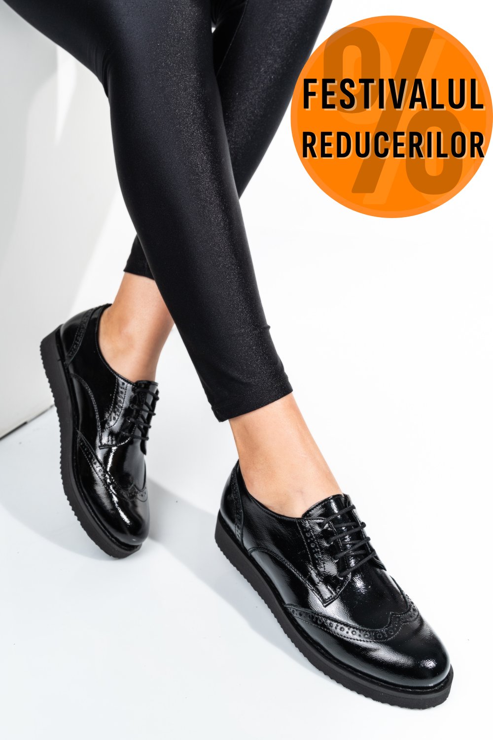 PANTOFI NEGRI PIELE NATURALA LACUITA 171611NPK