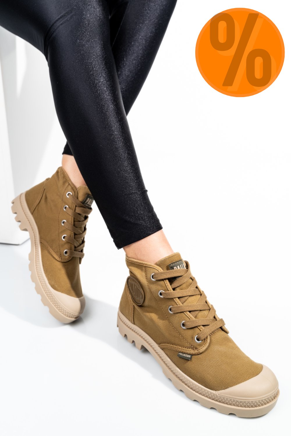 PALLADIUM PAMPA HI OLIVE/WARMSAND, GHETE SPORT OLIVE 9S772352-303