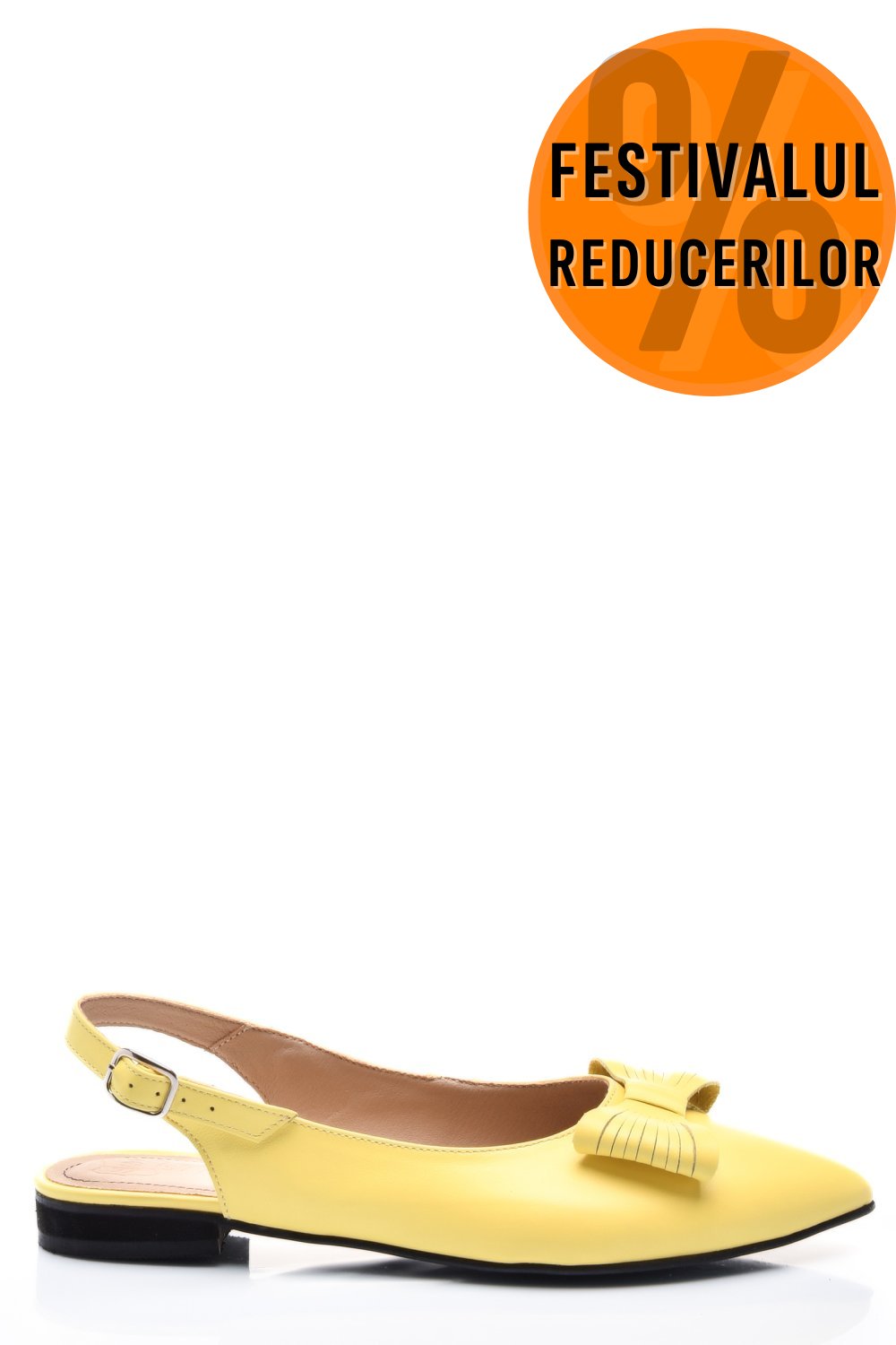 BALERINI GALBENI PIELE NATURALA 3S7720