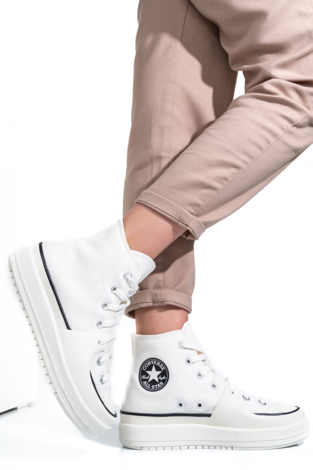 CONVERSE CHUCK TAYLOR ALL STAR CONSTRUCT VINTAGE, PANTOFI SPORT WHITE AS7702832C