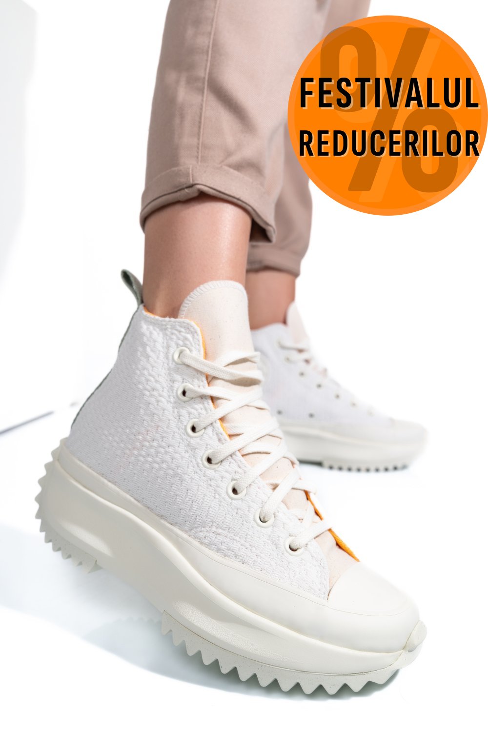 CONVERSE RUN STAR HIKE PLATFORM RENEW, PANTOFI SPORT WHITE AS7703838C
