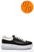 PANTOFI SPORT NEGRU ALB PIELE NATURALA 2S7701684
