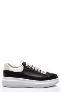 PANTOFI SPORT NEGRU ALB PIELE NATURALA 2S7701684