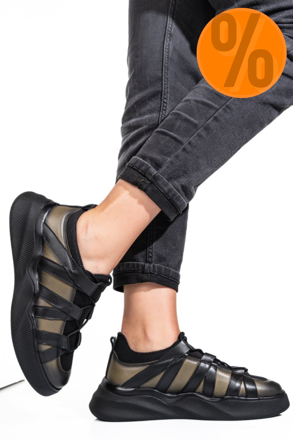 PANTOFI SPORT VERZI PIELE NATURALA 2S7732