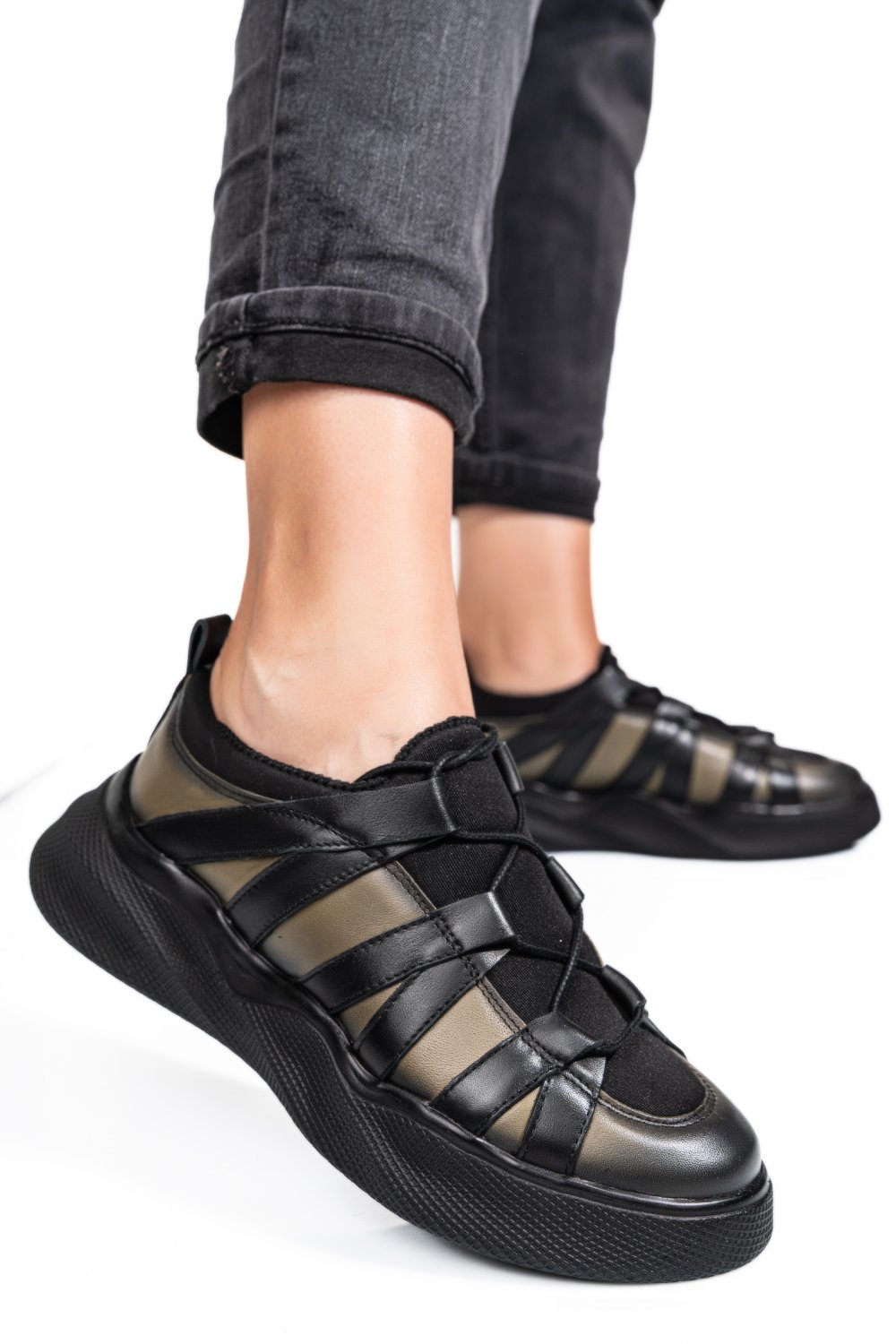 PANTOFI SPORT VERZI PIELE NATURALA 2S7732