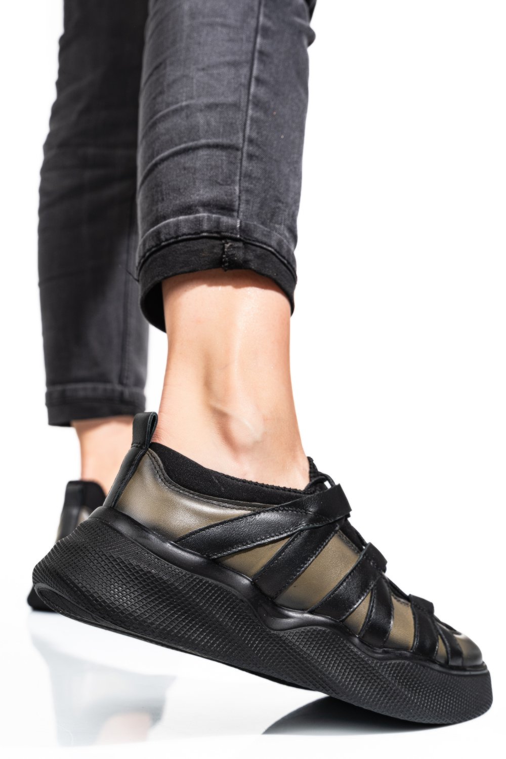 PANTOFI SPORT VERZI PIELE NATURALA 2S7732