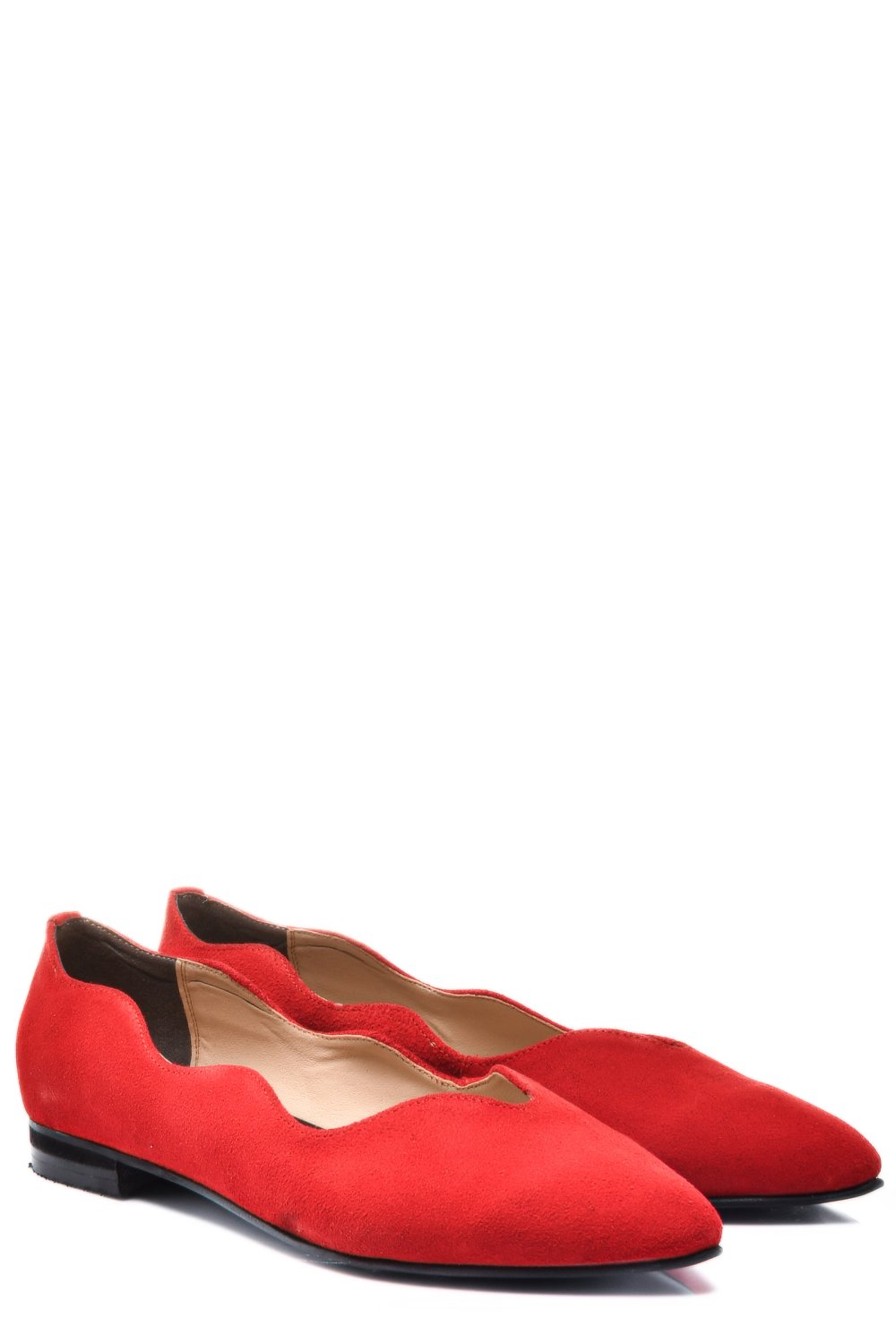 BALERINI ROSII PIELE NATURALA INTOARSA 3S7718