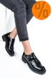 Pantofi negri piele naturala lacuita 4s7740