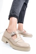 PANTOFI CREM PIELE NATURALA 4S7739