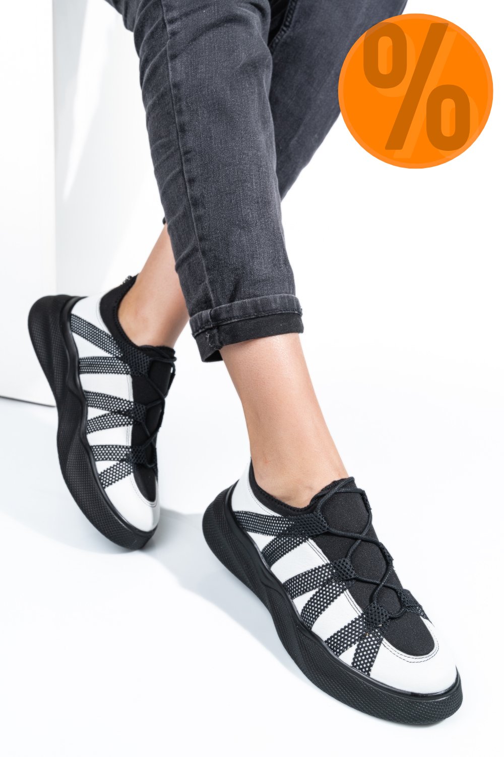 PANTOFI SPORT ALBI PIELE NATURALA 2S7732