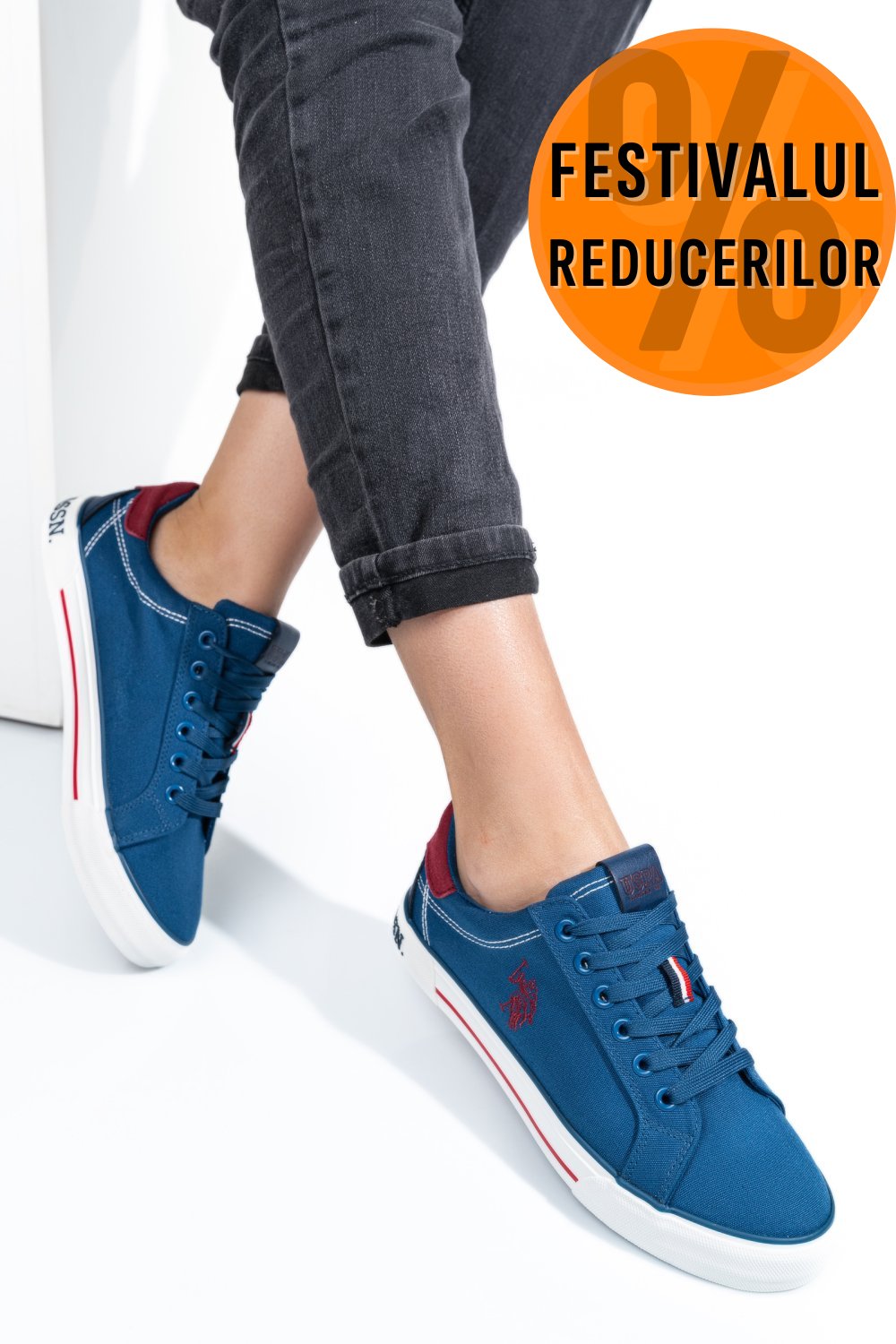 U.S. POLO ASSN, PANTOFI SPORT NAVY RACHEL