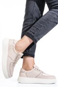 PANTOFI SPORT CREM PIELE NATURALA 4S77030