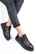 Pantofi sport negri piele naturala 4s77030