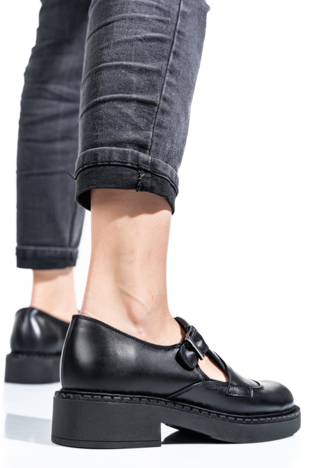 PANTOFI NEGRI PIELE NATURALA 4S7739