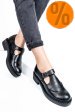 Pantofi negri piele naturala 4s7739