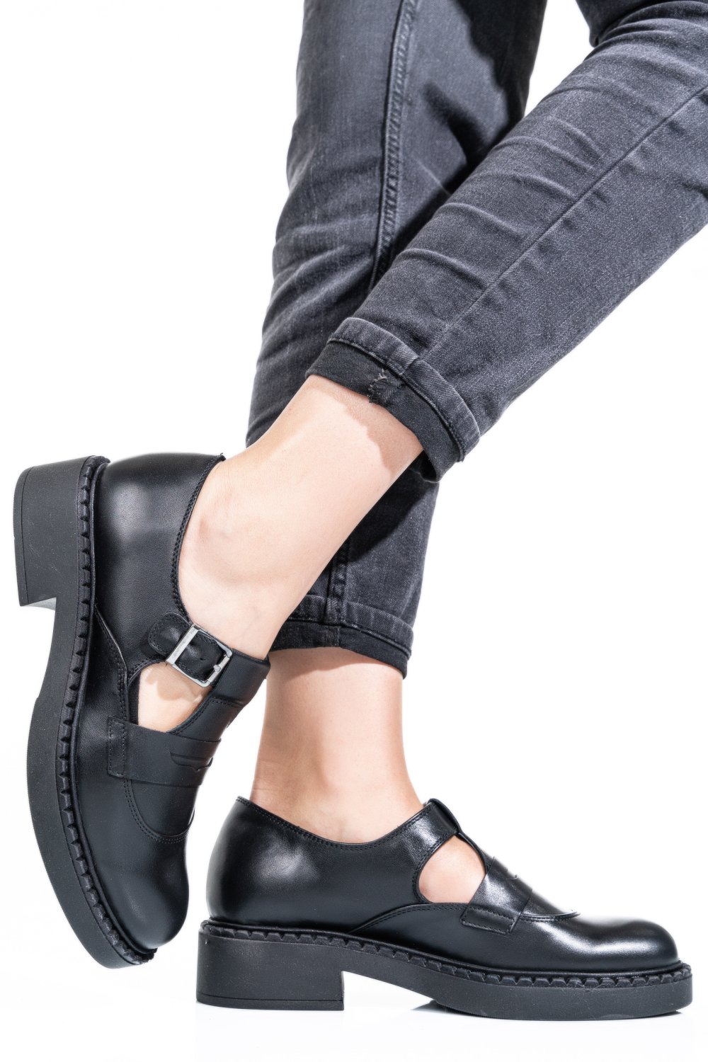 PANTOFI NEGRI PIELE NATURALA 4S7739