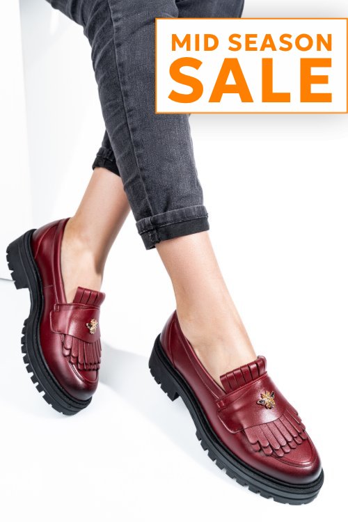 Mocasini visinii piele naturala 3s7701