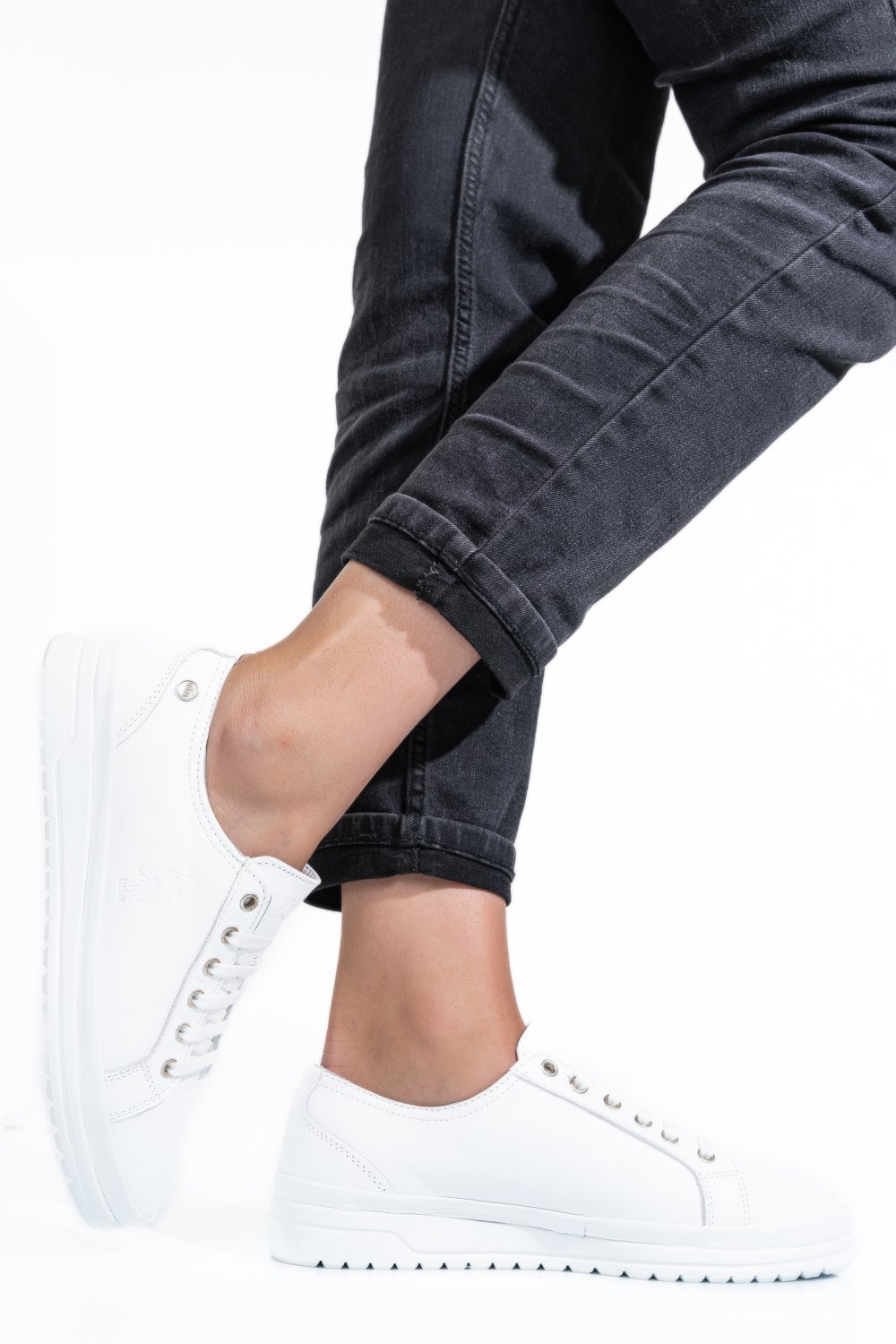 U.S. POLO ASSN, PANTOFI SPORT WHITE PIELE NATURALA MEPA