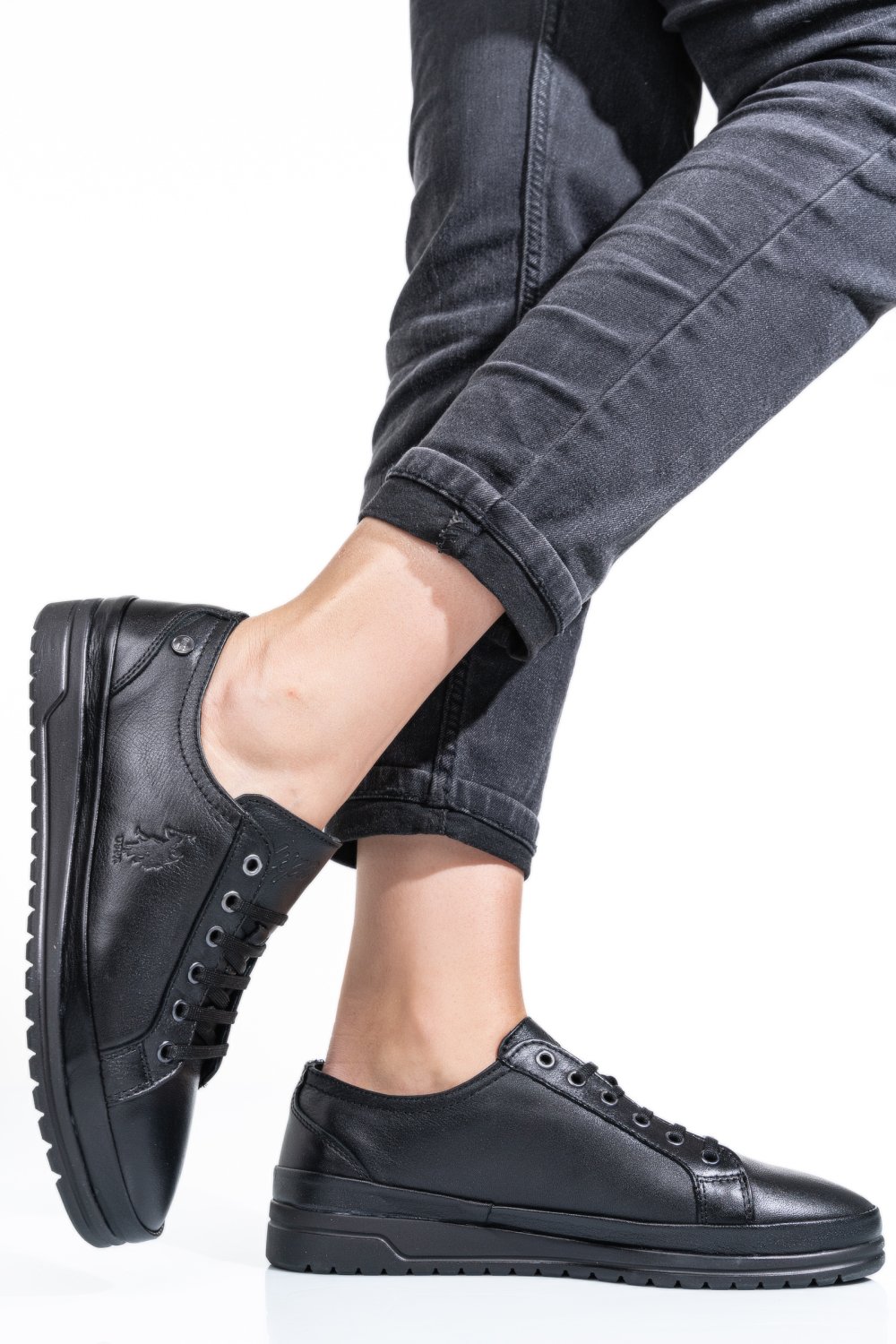 U.S. POLO ASSN, PANTOFI SPORT BLACK PIELE NATURALA MEPA