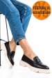 Mocasini dama piele naturala negri 1s770042