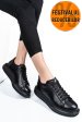 Pantofi sport negri piele naturala 4s7742
