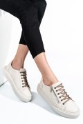 PANTOFI BEJ DESCHIS PIELE NATURALA 2S7741607NP