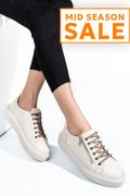 PANTOFI BEJ DESCHIS PIELE NATURALA 2S7741607NP