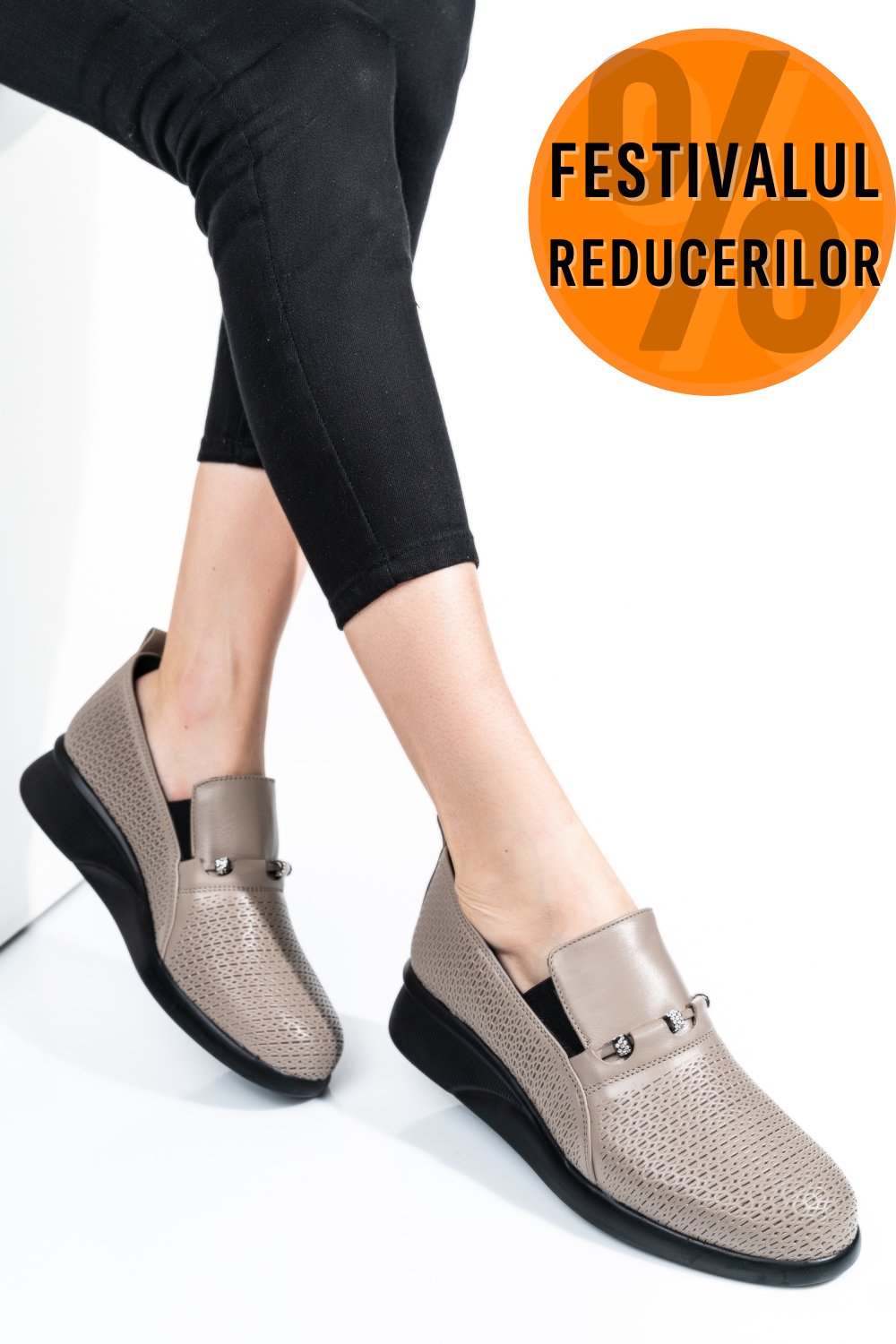 PANTOFI GRI PIELE NATURALA 4S7747