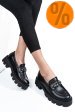 Mocasini negri piele naturala 3s7799