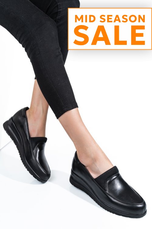 Pantofi negri piele naturala 4s7738