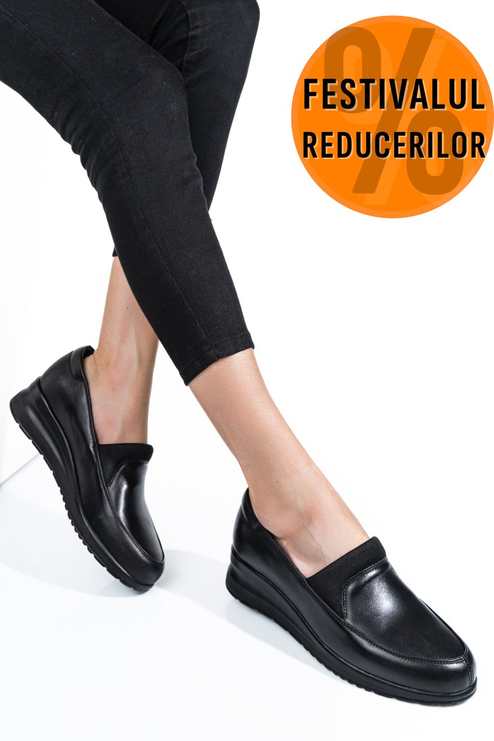 PANTOFI NEGRI PIELE NATURALA 4S7738