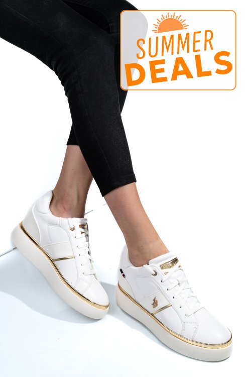 U.s. polo assn, sneakers dama white angie001