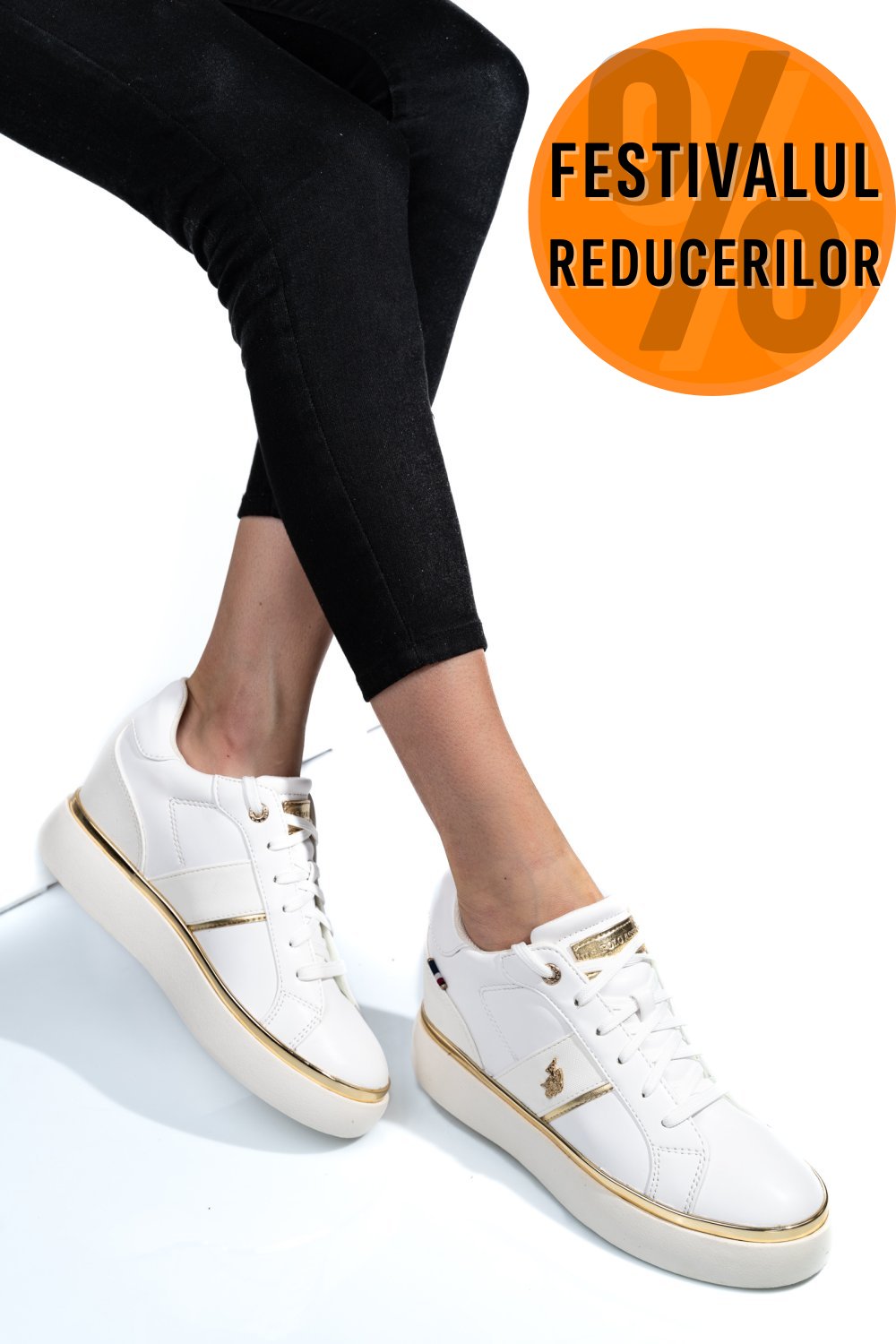U.S. POLO ASSN, SNEAKERS DAMA WHITE ANGIE001