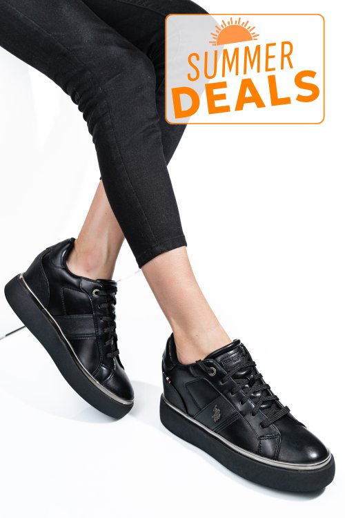 U.s. polo assn, sneakers dama black angie001