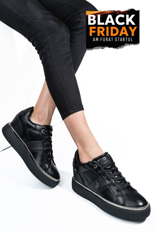 U.s. polo assn, sneakers dama black angie001