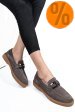 Mocasini gri piele naturala intoarsa 1s771205