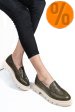Mocasini khaki piele naturala 1s770042