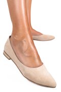 BALERINI BEJ PIELE NATURALA INTOARSA 3S7707