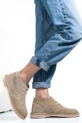 GHETE BEJ PIELE NATURALA INTOARSA GS77Y5234
