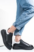 PANTOFI SPORT ALL BLACK PIELE NATURALA 4S7742