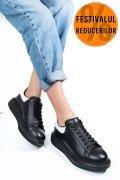 PANTOFI SPORT ALL BLACK PIELE NATURALA 4S7742