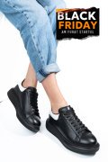 PANTOFI SPORT ALL BLACK PIELE NATURALA 4S7742